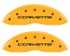 C6 Corvette Caliper Covers with Yellow Powder Coat (Base Model)